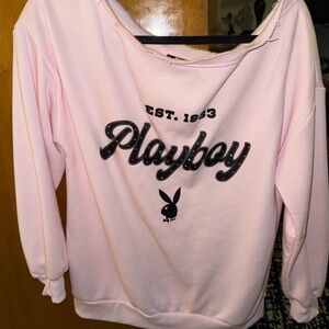 Playboy Light Pink Fleece Top